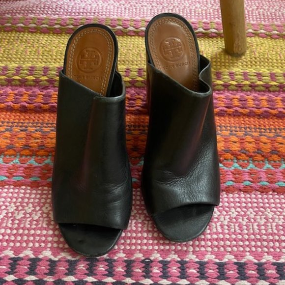 Tory Burch Raya Black Leather Mule - Picture 3 of 6